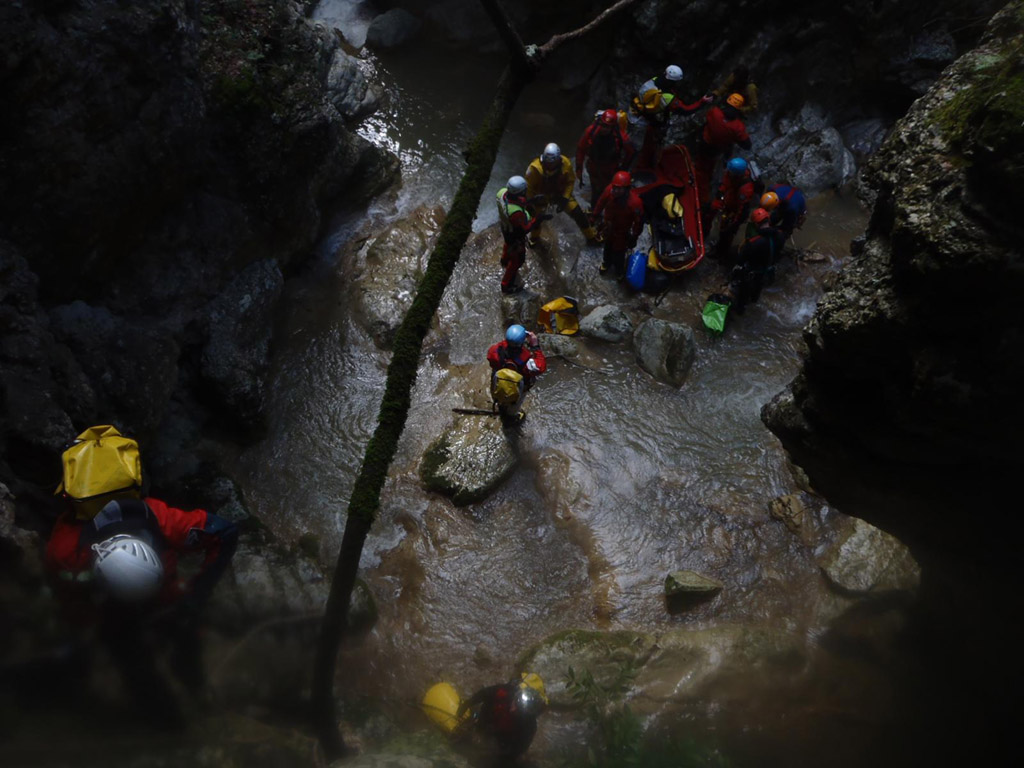 Soccorso in forra © Cnsas