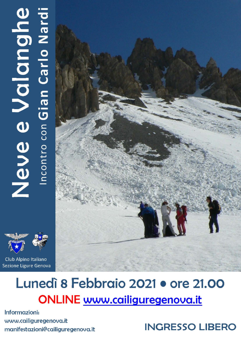 Locandina Neve Valanghe Ligure Genova