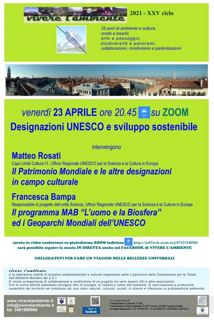 Vivere l'Ambiente 2021 UNESCO 