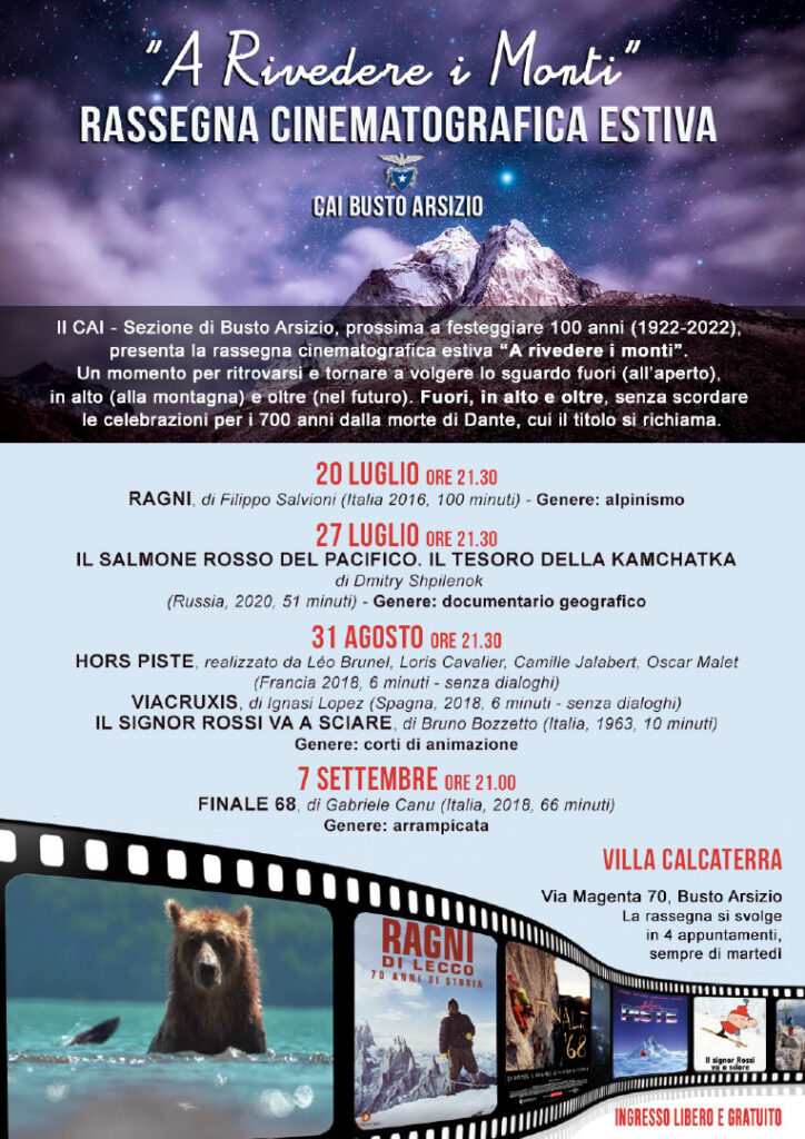 Locandina film montagna Cai Busto