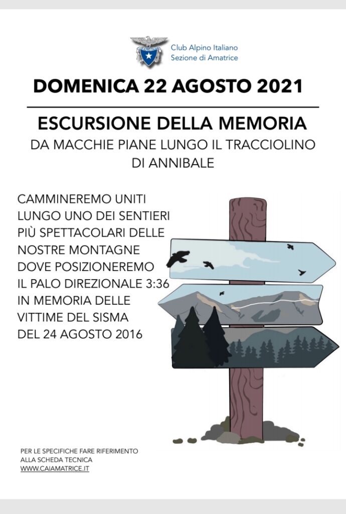 Locandina escursione della memoria