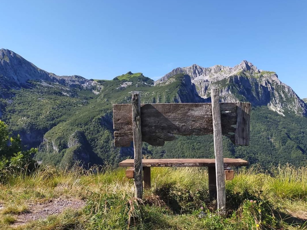 Panchina della libertà da dietro