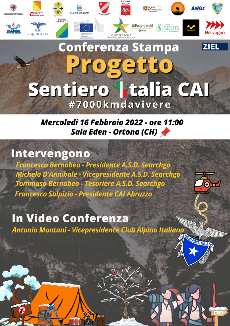 Locandina Conferenza Stampa Progetto Sentiero Italia CAI