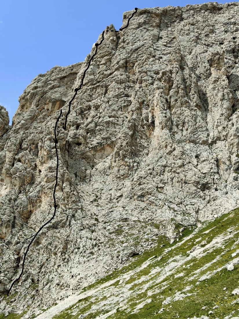 Lo Scarpone - Roda di Vael, una nuova via in onore di Dante Colli